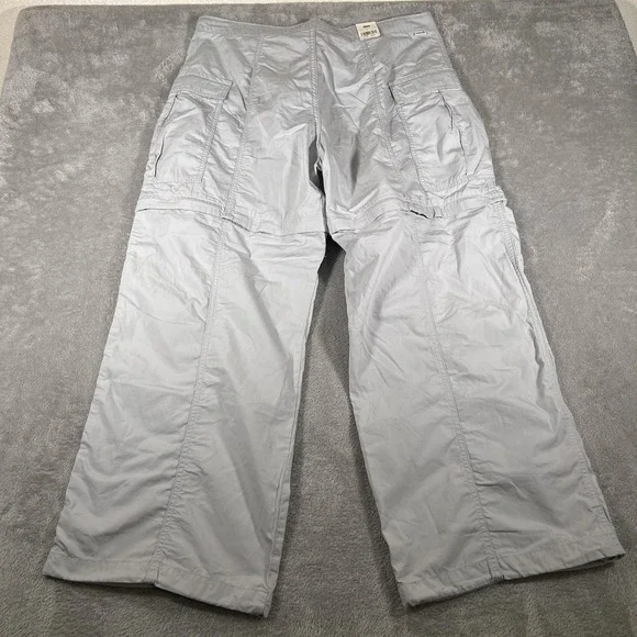 Levi's Cargo Pants Womens 33 Gray Convertible Zip Off Baggy Wide Leg Utility NWT